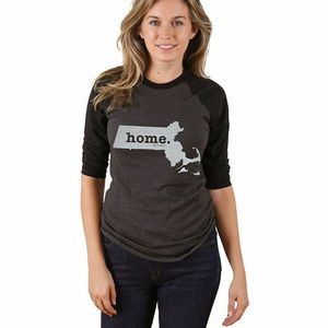 Massachusetts HOME Baseball Tee